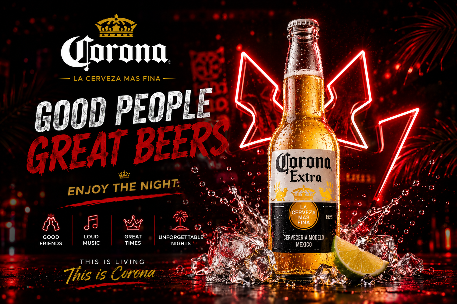 Corona beer at Lantern Garden Nha Trang