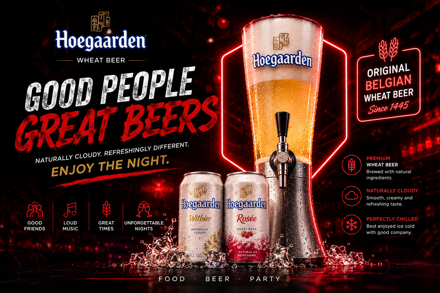 Hoegaarden beer at Lantern Garden